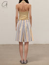 BASERANGE French-made organic cotton striped shorts (BAS-SHST-PO-SU25-MARTINIQUE STRIPE)